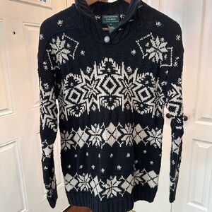 Lauren Ralph Lauren Women’s Black and White Snowflake Sweater
